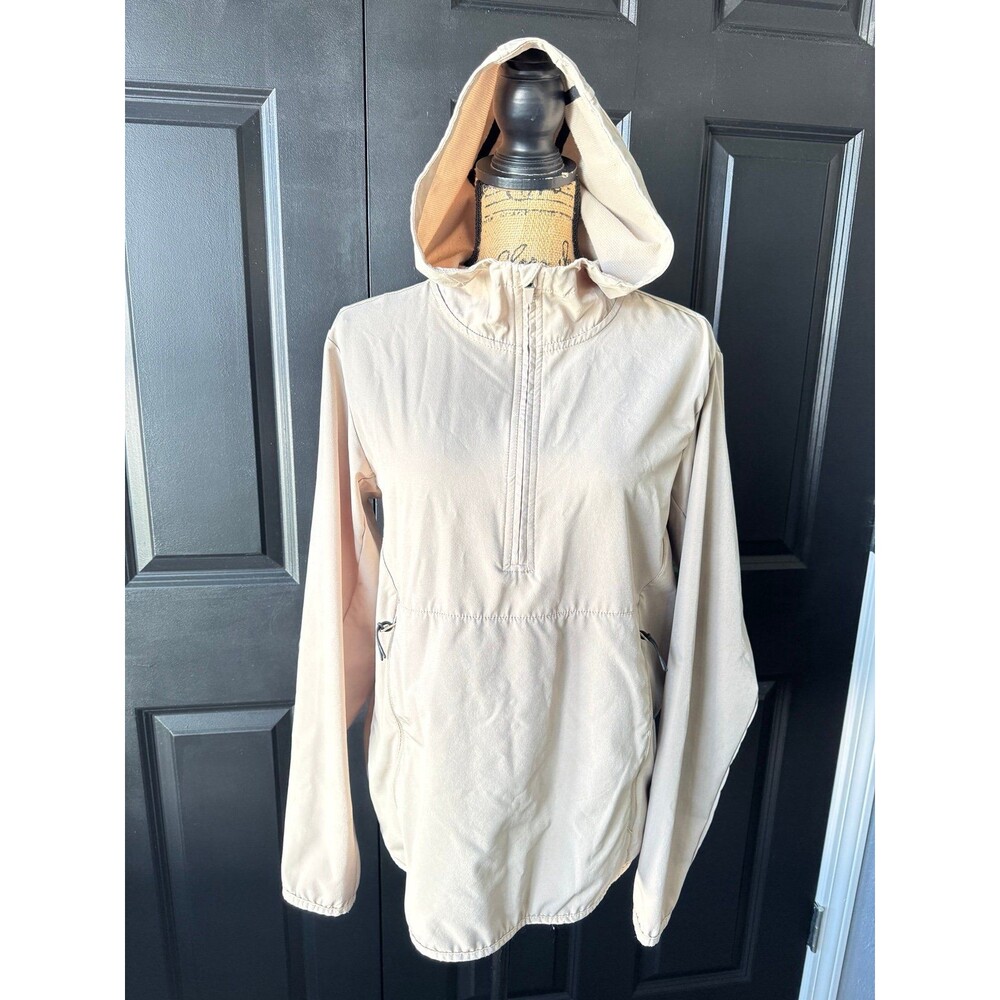 Swiss Tech cream pull over windbreaker size small